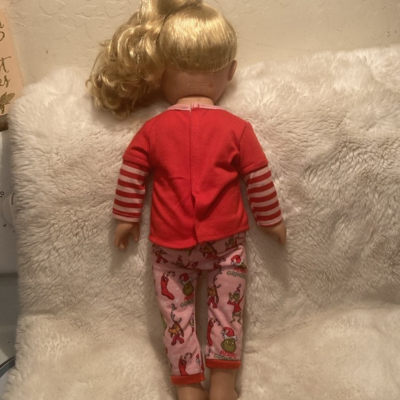 My life 18 inch blonde doll with grinch costume like new Christmas - Picture 6 of 6